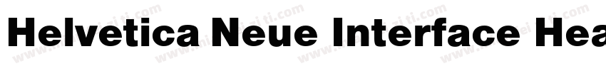 Helvetica Neue Interface Heavy字体转换
